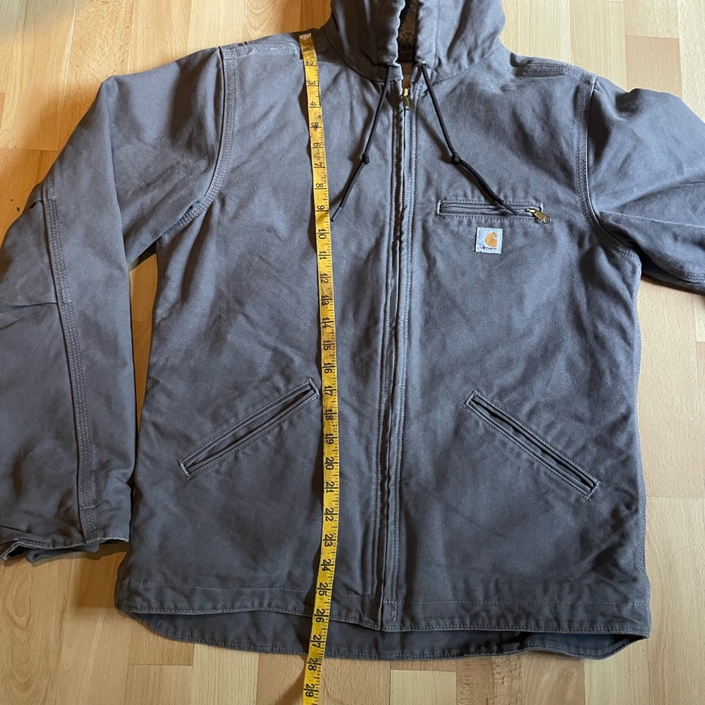 NWOT Carhartt Women's Loose Fit Washed Duck Sherpa Lined Jacket - Picture 9 of 13